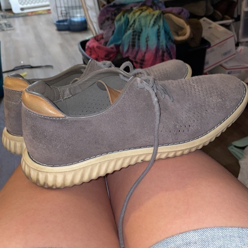 10 mens Steve Madden leather p - wade grey shoes